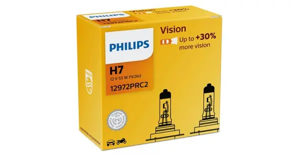 Livrare expres Set 2 Becuri Auto H7 Vision Philips