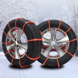 Set 10 Benzi Anti-Derapante Pentru Anvelope Auto, Reglabile, Lungime 93,5 Cm Ofertă de sezon