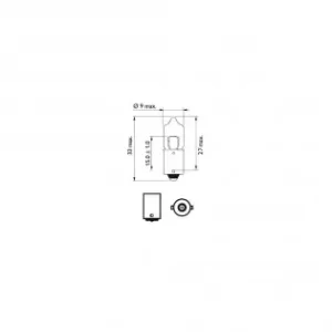 Preferatul clienților Bec Auxiliar H10W 12V 10W Ba9S Set 10 Buc
