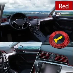 Banda Decor Interior Crom Tuning, 5M, Rosu Promoție