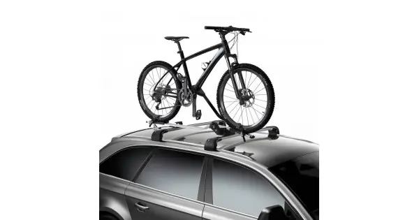 Transport gratuit Suport Auto Pentru Transport Bicicleta In Pozitie Verticala, Montaj Rapid Pe Barele Transversale, Capacitate 15Kg