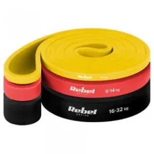 Cel mai vândut Set 3 Benzi Elastice Latex Power Band 4-32kg Rebelactiv