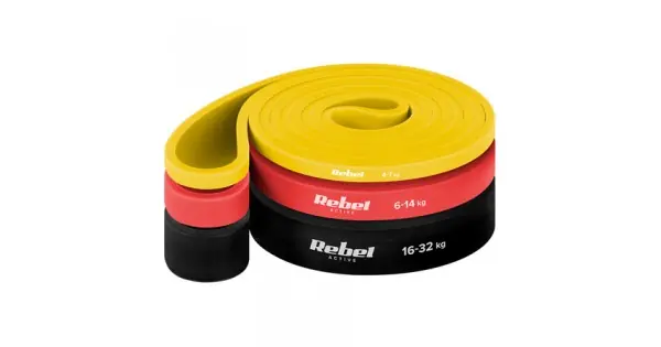 Cel mai vândut Set 3 Benzi Elastice Latex Power Band 4-32kg Rebelactiv