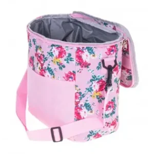 Bestseller Geanta Termoizolanta Pentru Picnic Sau Plaja, Capacitate 11L, Culoare Roz Cu Flori