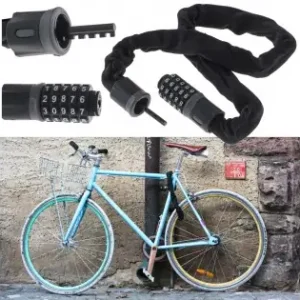 Antifurt Bicicleta, Dispozitiv De Blocare Biciclete, Cifru Cu 5 Digits, Lungime 90Cm, Culoare Neagra Preț promoțional