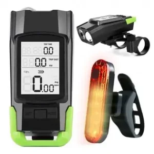 Vitezometru Digital Cu Lampa Fata + Spate Si Claxon, Waterproof, Pentru Bicicleta, Model Avx-Wt-Bk-1718B Mai ieftin