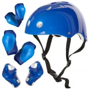 Set Protectie Pentru Copii, 7 Piese, Model Skateboard, Culoarea Albastra Livrare rapidă