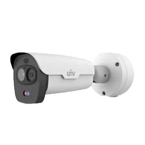 Camera Termica Dual-spectrum 4MP, Starlight, lentila 4 mm, Difuzor, Microfon, IR 50m, Alarma si analiza video, PoE - UNV TIC2621SR-F3-4F4AC-VD Comandă acum