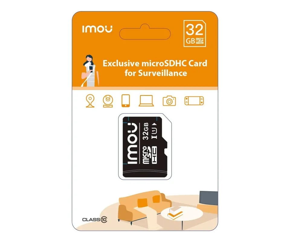 Cel mai vândut Card MicroSD, 32GB, Clasa 10, citire 95 Mbps, scriere 25 Mbps, IMOU, ST2-32-S1 MICROSD32-IMOU