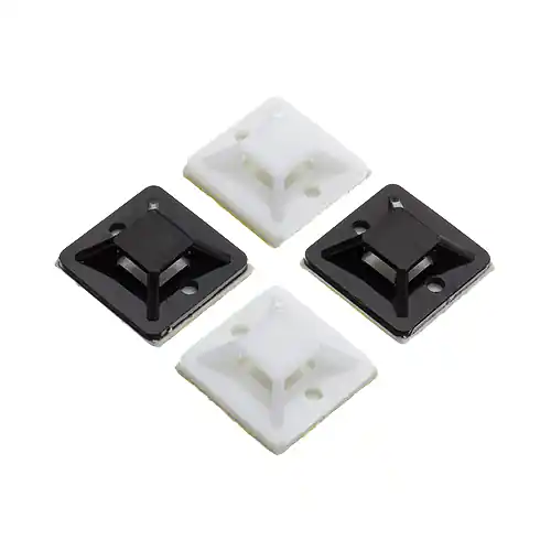 Suport plastic prindere coliere, NEGRU, 19×19 mm, autoadeziv, 100 buc TAD-1-B Bestseller