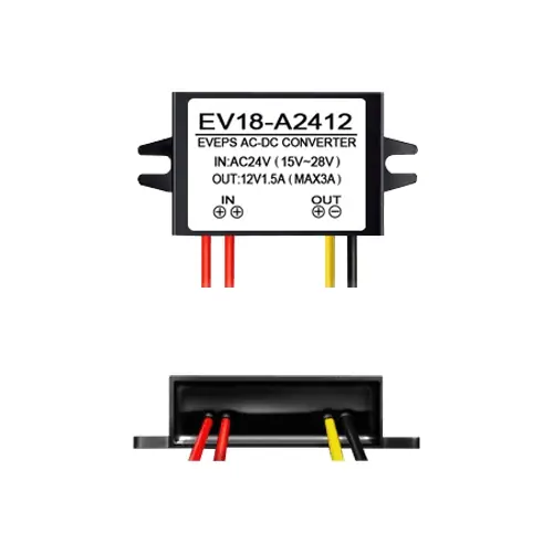 Convertor tensiune 14-28VAC la 12VDC'1.5A EV18-A2412 Bestseller