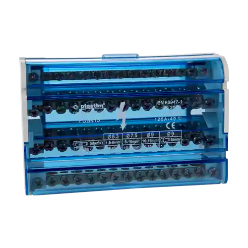 Bloc de distributie electrica, 4×15 poli, 125A - Plastim PDB415 Cumpărături sigure