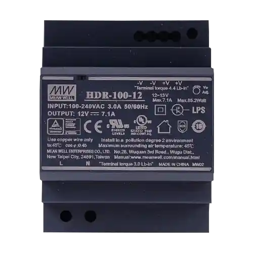 Sursa de alimentare in comutatie, 12V / 7.1A, sina DIN - MEAN WELL HDR-100-12 Mai ieftin
