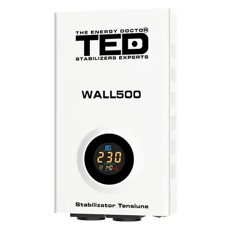 Cumpărături sigure Stabilizator tensiune automat TED, 500VA, De perete, TED-AVR500WA