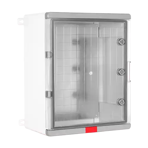 Cutie distributie IP67 din ABS gri, usa transparenta, placa metalica, 400x500x240 mm PS405024 Plată sigură