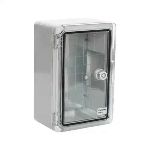 Cutie distributie, gri, usa transparenta, placa metalica, IP65 400x500x240 mm PP3017 Promoție