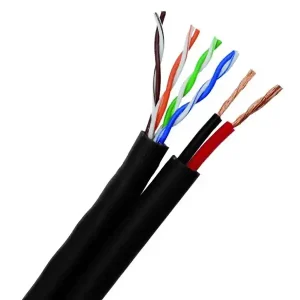 Cablu siamez UTP cat5 cupru 100% cu alimentare 2×1 mm rola 100m 201801013087 Disponibil imediat