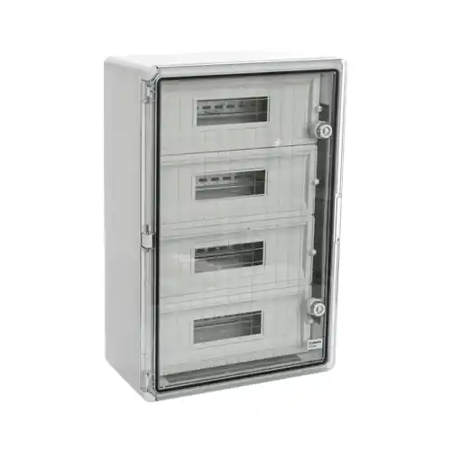 Cutie modulara, gri, usa transparenta, IP65, 3 x 15 module, 350x500x190 mm PP3116 Preț redus