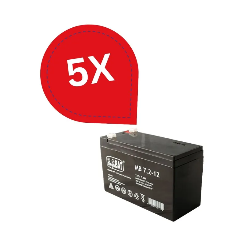 Transport gratuit Pachet 5 bucăți Acumulator baterie 12v 7A fara intretinere plumb-acid MB 7.2-12 VRLA
