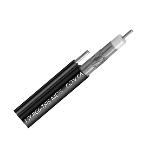 Transport gratuit Cablu Coaxial RG6 TRISHIELD autoportant'305m'negru TSY-RG6-TRIS-MESS