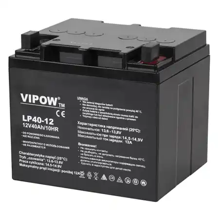 Acumulator stationar, AGM, VRLA, 12V, 40AH, Vipow Cumpărături sigure