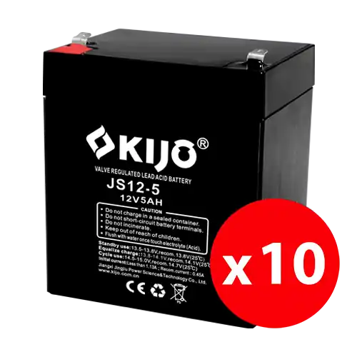 Livrare expres Cutie 10 acumulatori JS12-5 - KIJO JS12-5-BAX