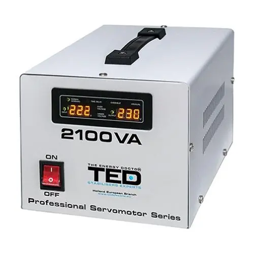 Stabilizator tensiune servomotor 2100VA - TED VC2100 Transport gratuit