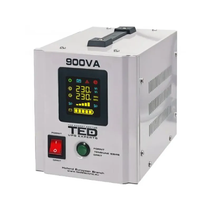 UPS 900VA/500W runtime extins utilizeaza un acumulator (neinclus) TED UPS Expert TED000361 Reducere extra