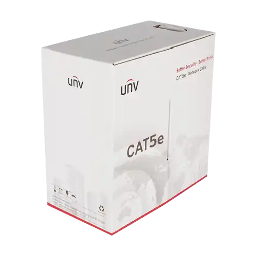 Cablu UTP cat5e 0.45mm, cupru integral, cutie 305 metri, ECA - UNV CAB-LC2100A-E2-ECA-IN Plată securizată