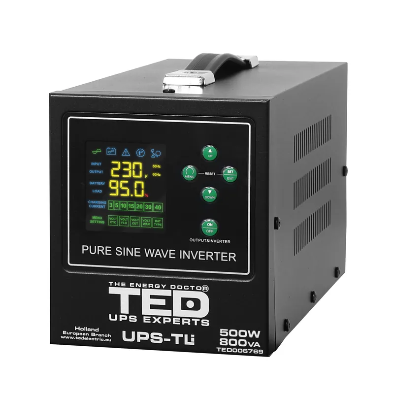 UPS 1000VA/700W runtime extins LiFePO4 utilizeaza un acumulator (neinclus) TED Electric - TED006776 Cumpără acum