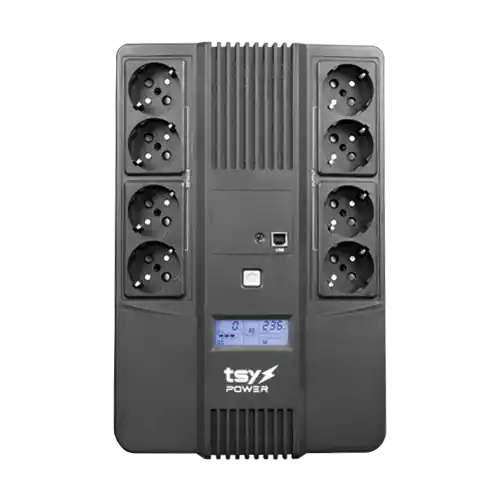 UPS TSY Power, 1000VA/600W, LCD, line interactive, 8 x Schuko TSY-D-1K0-LCD Preț promoțional