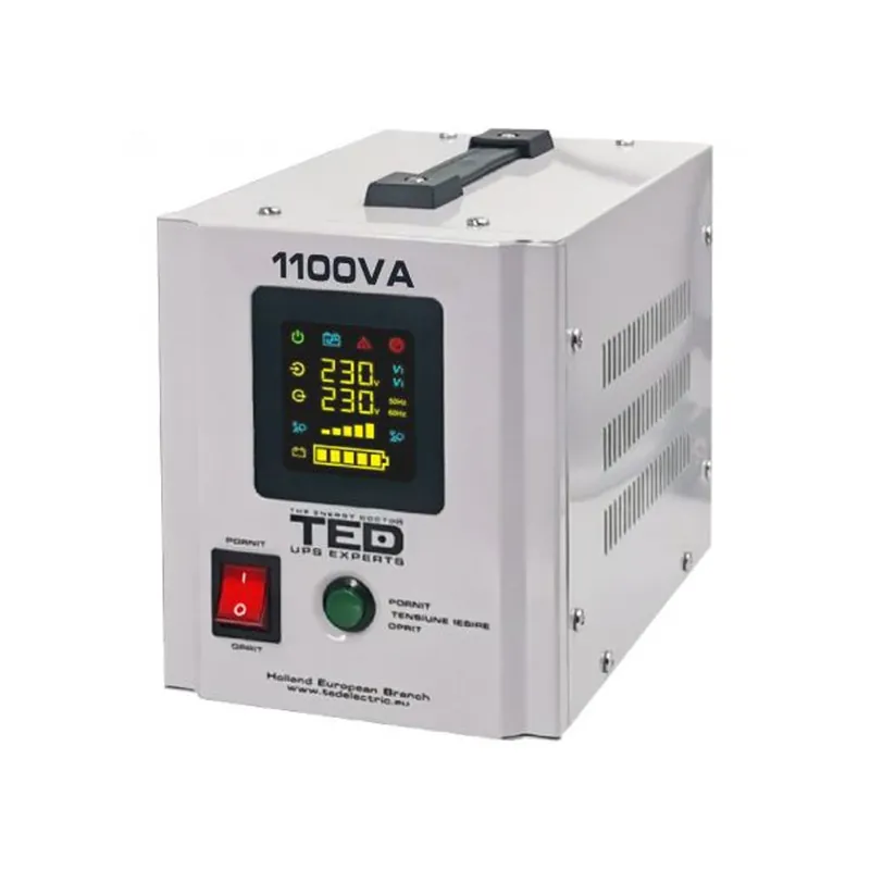 UPS 1100VA/700W runtime extins utilizeaza un acumulator (neinclus) TED UPS Expert TED000323 Disponibil imediat
