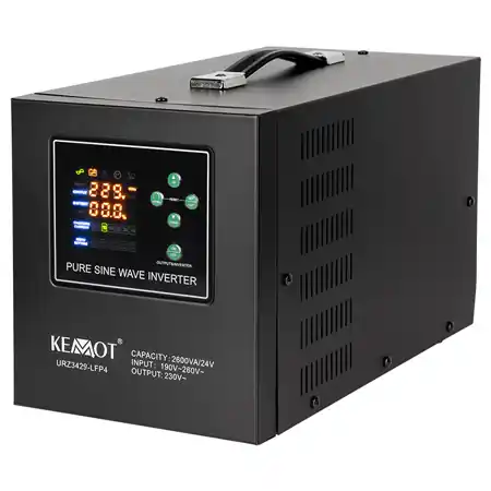 Reducere de preț UPS pentru centrale, sinus pur 2600VA/1800W 24V Kemot URZ3429-LFP4