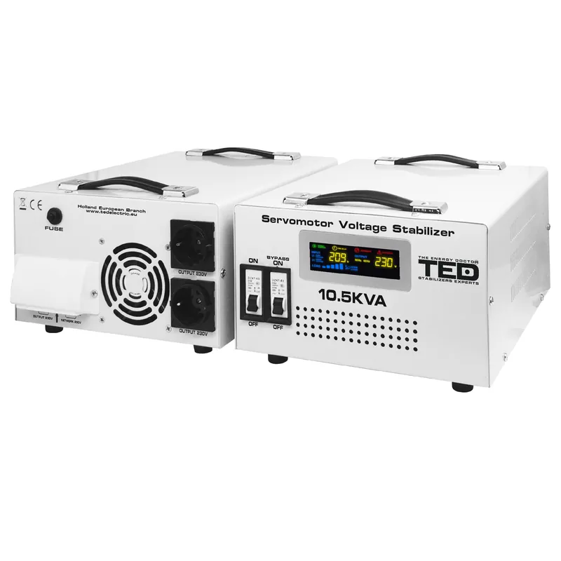 Stabilizator retea maxim 10,5KVA-SVC cu servomotor monofazat TED000033 Noutate
