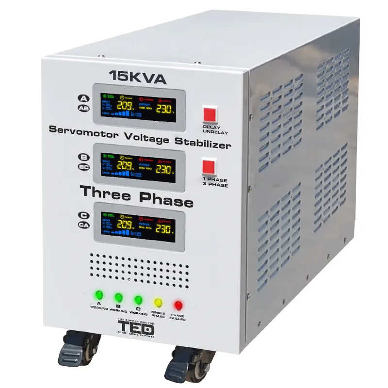 Stabilizator retea maxim 15KVA-SVC cu servomotor trifazat-trifazat TED000101 Calitate înaltă