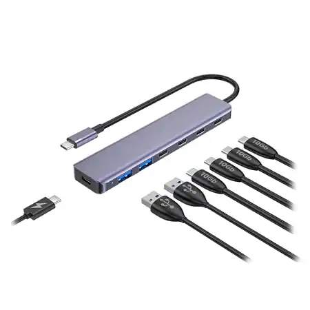 Calitate înaltă Hub 7 in 1 Platinet, 10GBS, pd 100w, aluminiu, PMH22