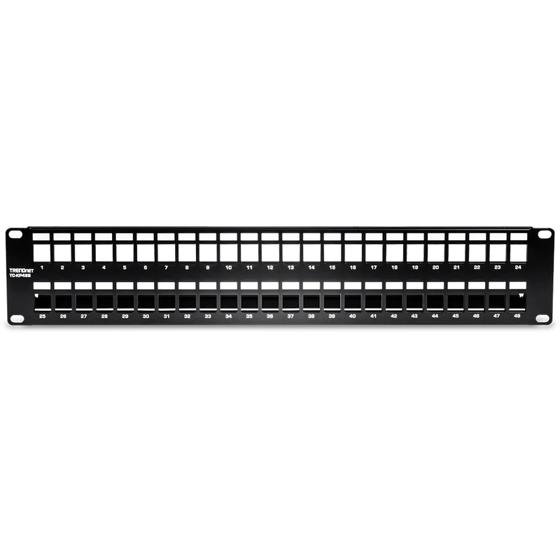 Comandă acum Patch Panel ecranat 48 porturi blank keystone 2U - TRENDnet TC-KP48S