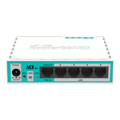 Router hEX Lite, 5 x Fast Ethernet, RouterOS L4 - Mikrotik RB750r2 Mai ieftin