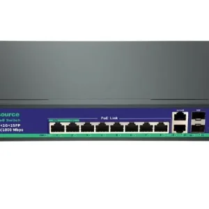 Vezi acum Switch PoE BestNPS AI Watchdog Full Gigabit, 8 porturi PoE, 2 porturi UP Link, 2 porturi SFP, 100m, 30W/port, 120W