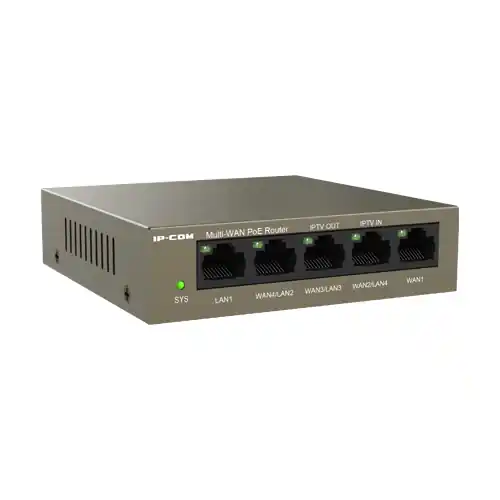 Router 4 porturi Gigabit PoE+, 55W, 1 port RJ45 Gigabit, management - IP-COM M20-PoE Reducere de preț