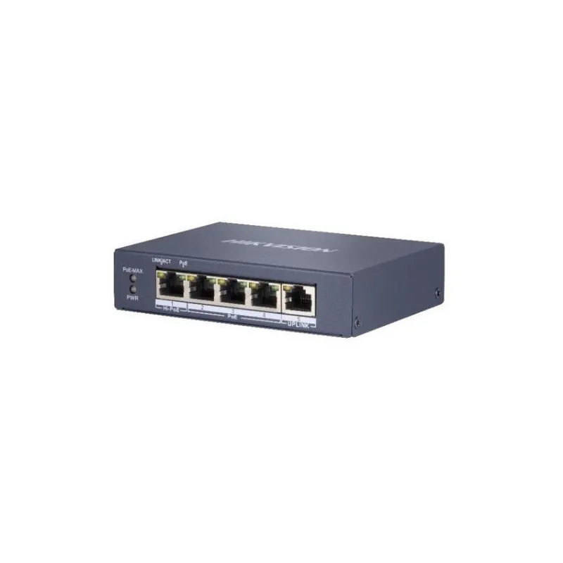 Switch 5 porturi POE Gigabit, Hikvision DS-3E0505HP-E, fara management Ultima șansă