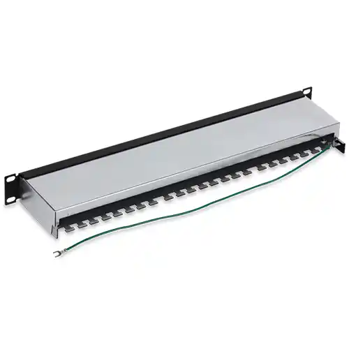 Patch Panel 24 porturi RJ45, Cat6a, Ecranat, 1U - TRENDnet TC-P24C6AS Retur ușor