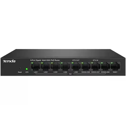 Router 8 porturi PoE+, 1 port WAN, Gigabit, Web Management - TENDA TND-G0-8G-POE Mai ieftin