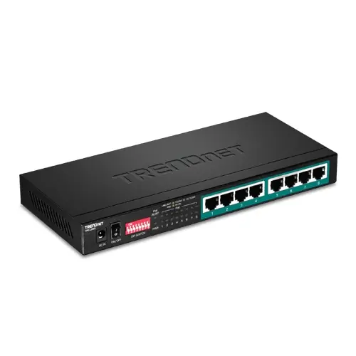 Livrare expres Switch 8 porturi Gigabit Long Range 200m PoE+ - TRENDnet TPE-LG80
