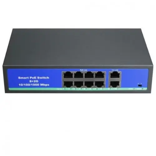 Switch Poe BestNPS, 8 x PoE+2 porturi Gigabit, 250m, 120W, NPS0820GBL Discount