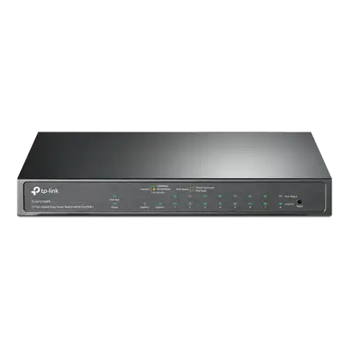 Switch 8 porturi PoE+ Gigabit, 1 x RJ45 Gigabit, 1 x Combo SFP/RJ45 Gigabit, Managed - TP-Link TL-SG1210MPE Reducere extra