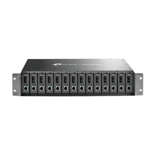Vezi acum Sasiu rackabil 19 inch pentru 14 media convertoare, 2U - TP-Link Omada MC1400