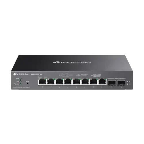 Switch 8 porturi PoE RJ45 2.5G, 2 x SFP+ 10G, L2 Management - TP-Link Omada SG2210XMP-M2 Preț mic