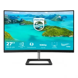 Monitor 27" Philips 272E1CA, Curbat 1500R, FHD 1920*1080, 75 Hz, 4 ms, VA, 16:9, 250 cd/ mp, 3000:1, Mega Infinity DCR, Anti-Gla Preț promoțional