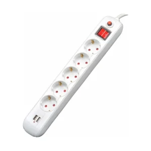 PRELUNGITOR SPACER, Schuko x 5, conectare prin Schuko (T), cablu 3 m, 16 A, max. 3500W, protectie supratensiune, protectie copii Preferatul clienților